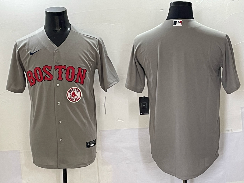 Men Boston Red Sox blank grey 2025 Nike MLB Jersey 02->boston red sox->MLB Jersey